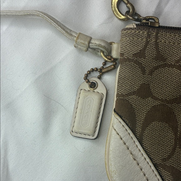 Coach Signature Women’s Brown and Cream Wristlet Wallet - Picture 3 of 11